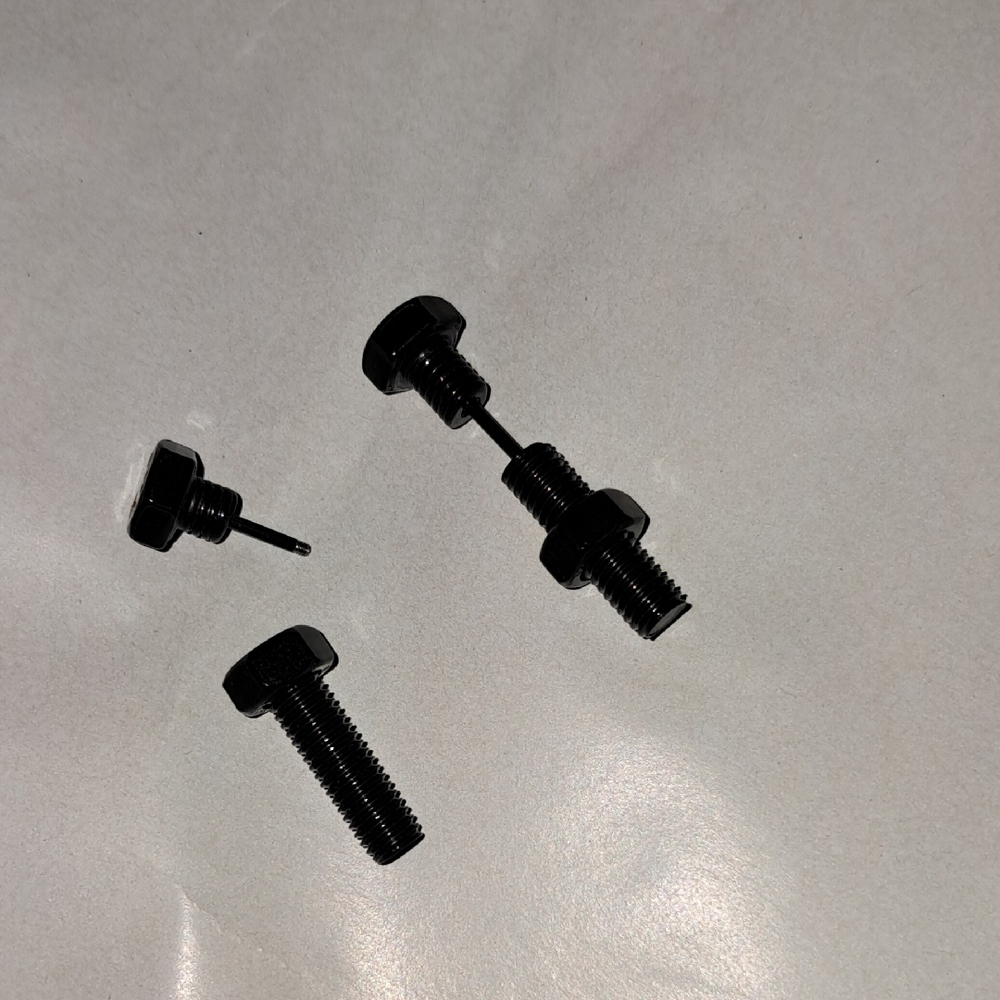Nut And Bolt Black Earring Set